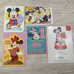 Hallmark bundle of 5 Paper Wonder Disney Mickey Pop Up Xmas Card. Mickey Minnie